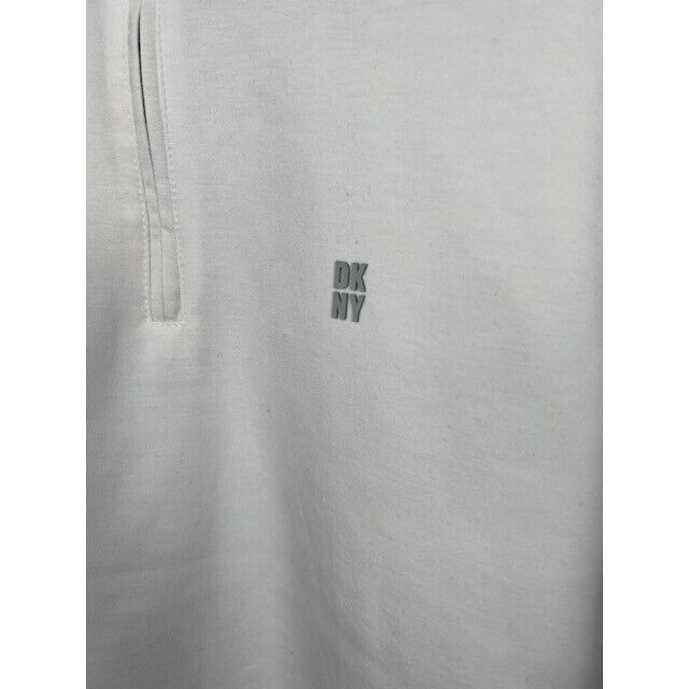 DKNY Men's Pullover Sweatshirt - 1/4 Zip - White - S - Picture 4 of 5